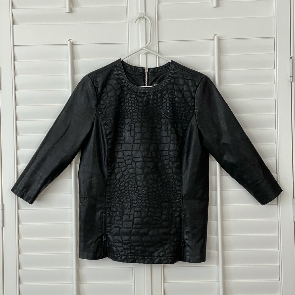 Topshop Leather Tunic